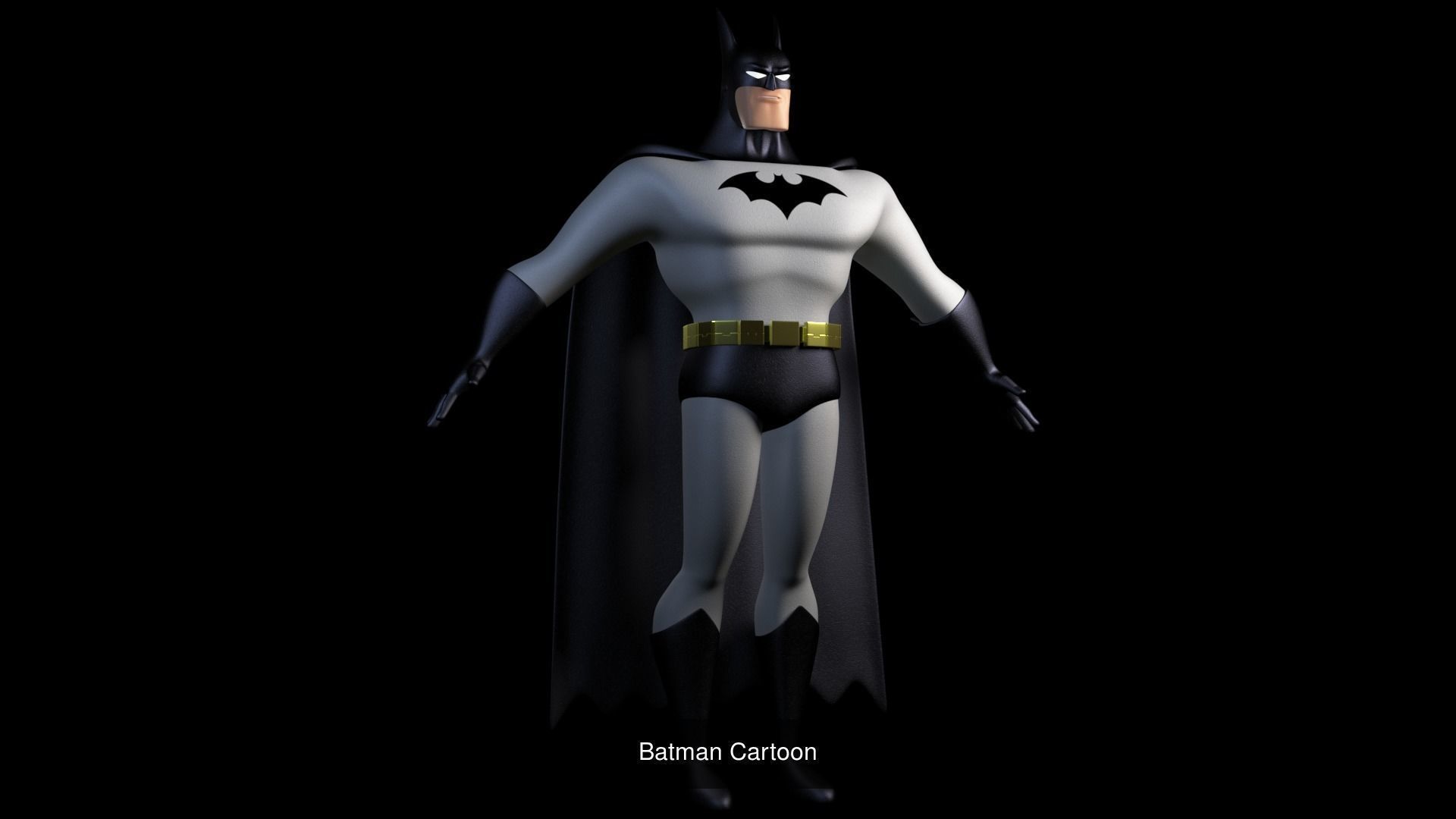 Superman and Batman Catroon Pack 3D Model Collection_3
