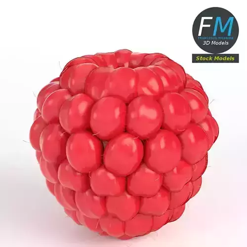 Raspberry in shape of heart