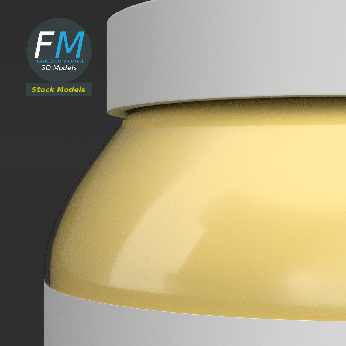 Spread food container 3D model_4