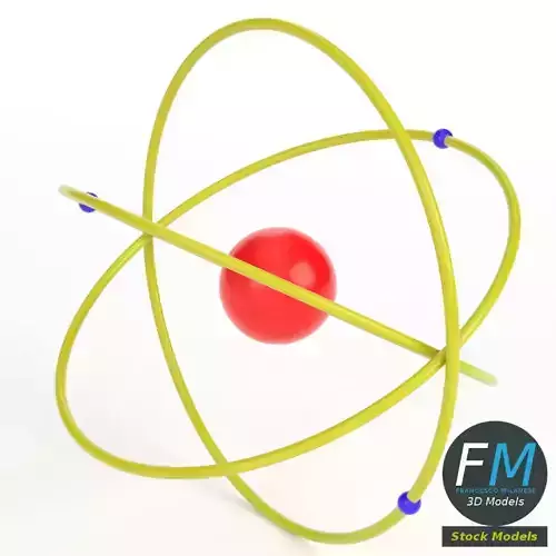 Very simplistic atom model 3D model