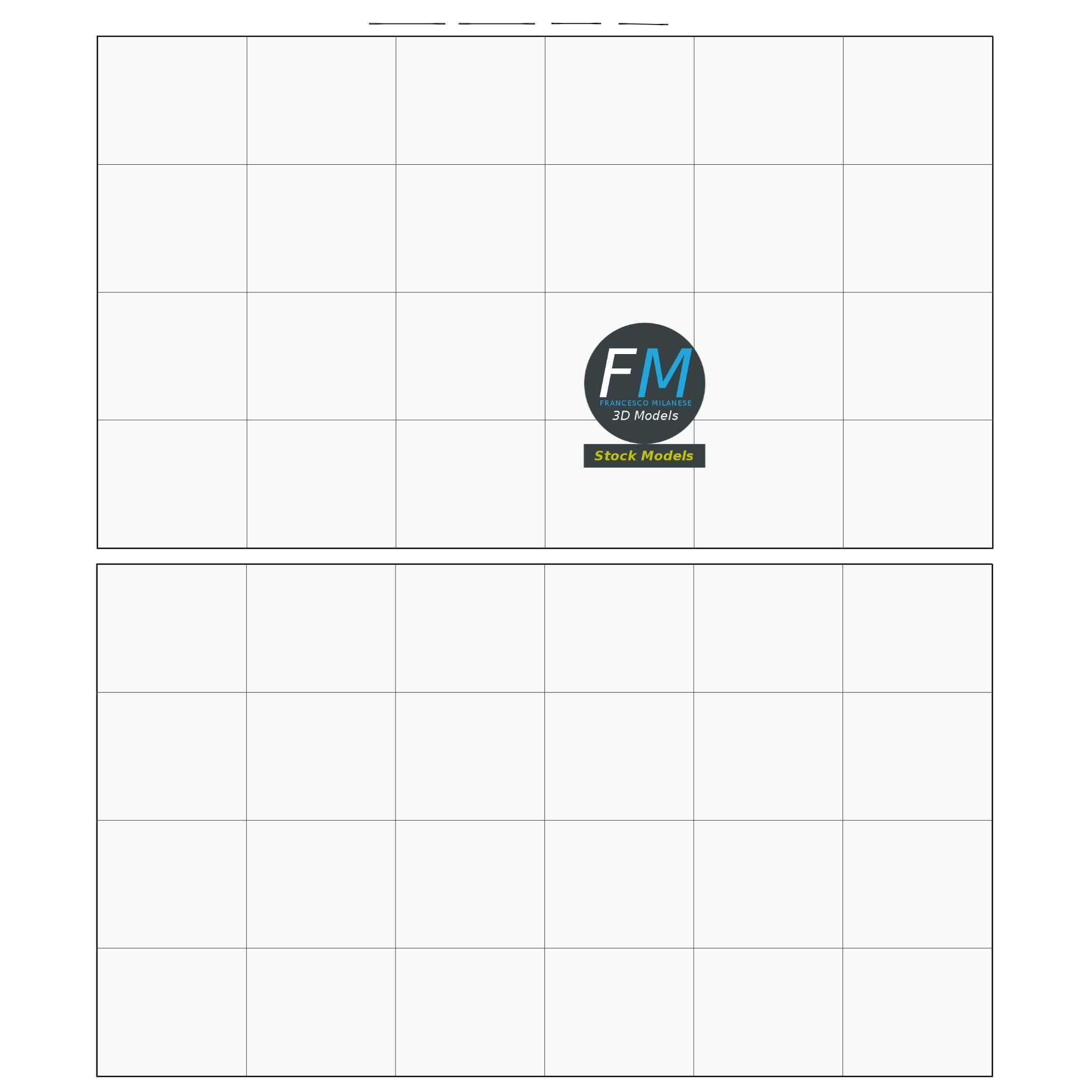 Wall mounted glass plate mockup 3D model_13