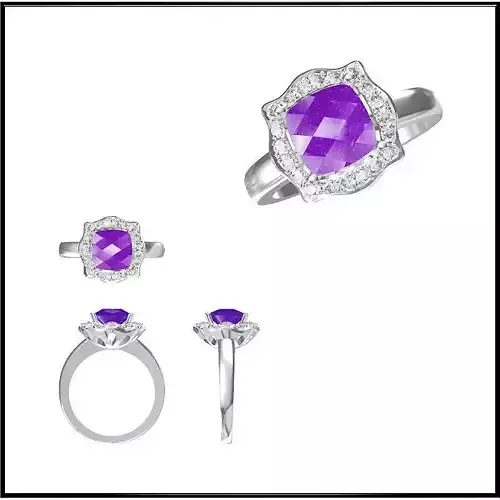 JCD Format Silver rings with coloured stones wax files jewelry