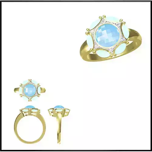 JCD Format Silver rings with coloured stones jewelry