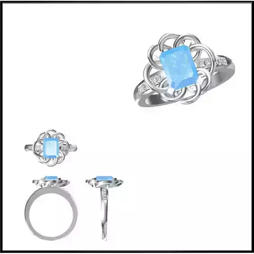 JCD Format Silver rings with coloured stones 3design price