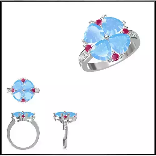 JCD Format  Coloured gem engagement rings jewelry cam