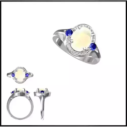 JCD Format  Coloured gem engagement rings jewelry 