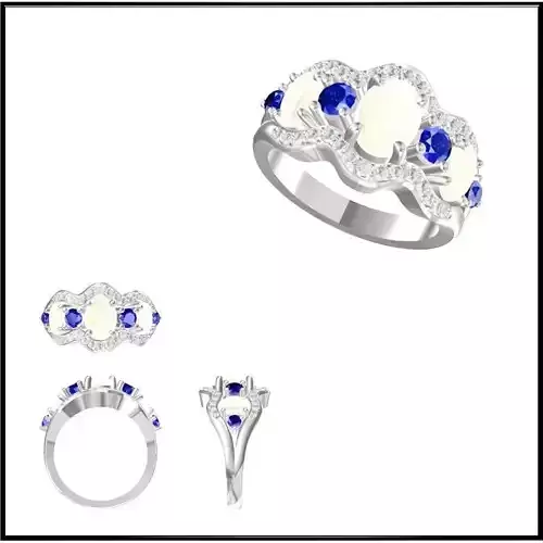 JCD Format  Coloured gem engagement rings jewellery design