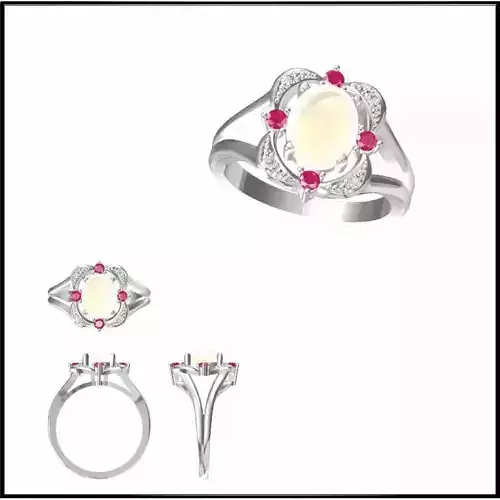 JCD Format  Coloured gem engagement rings cad ring design