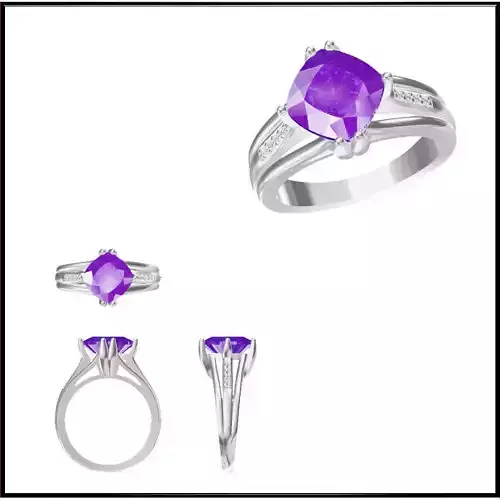 JCD Format  Coloured gem engagement rings cad color stone ring