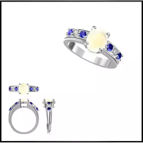 JCD Format  Coloured gem engagement rings autocad jewelry
