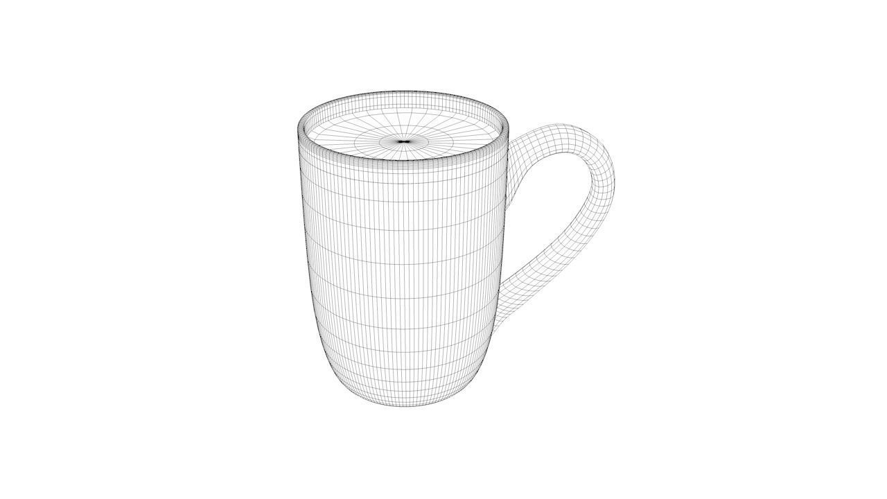 Nice Coffee Cup Low-poly 3D model_5