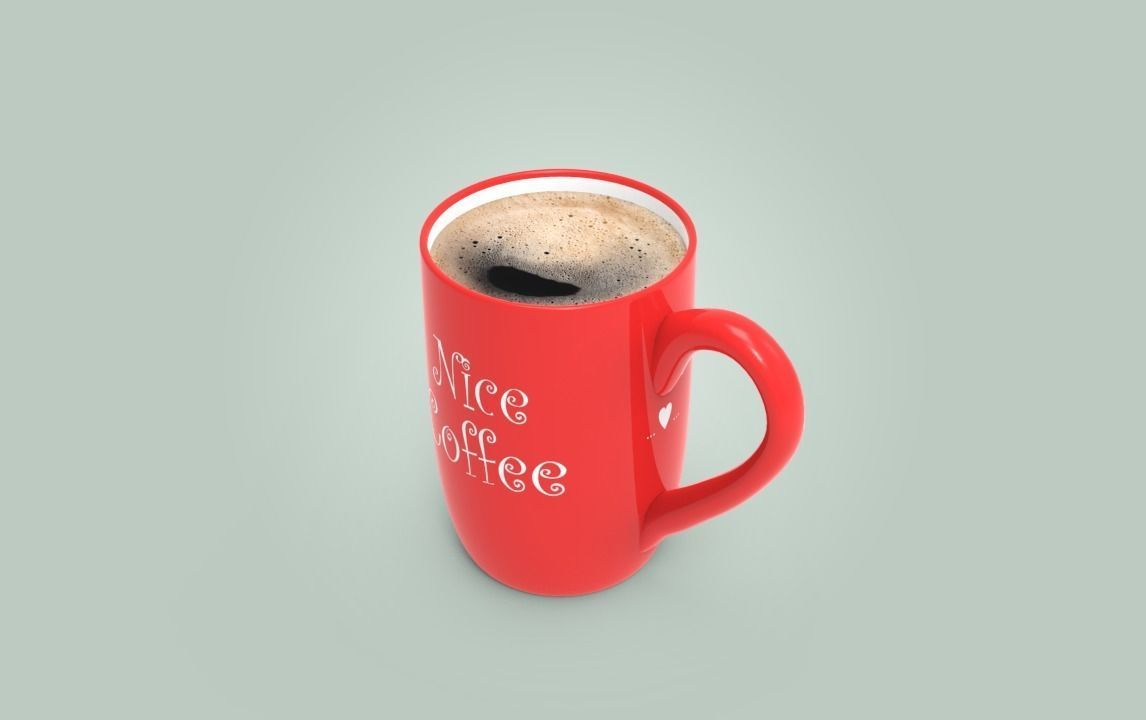 Nice Coffee Cup Low-poly 3D model_1