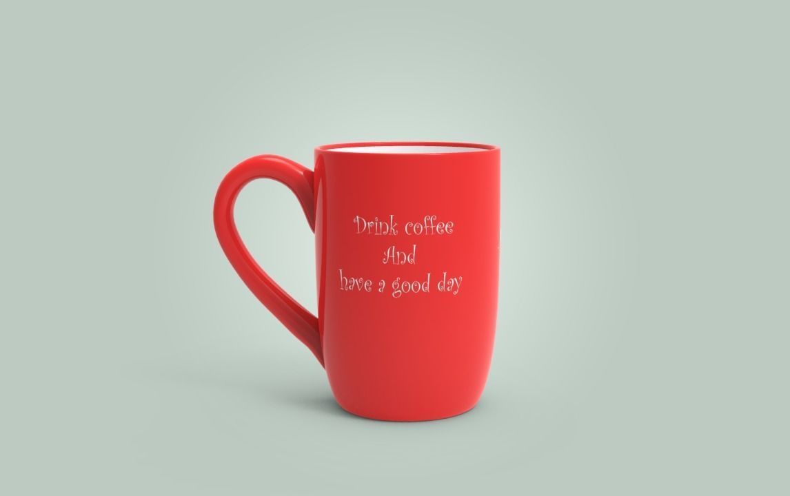 Nice Coffee Cup Low-poly 3D model_3