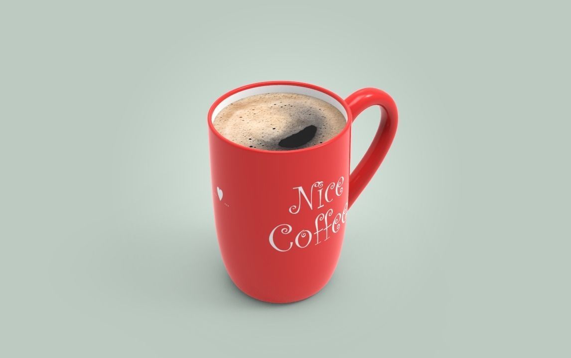 Nice Coffee Cup Low-poly 3D model_2