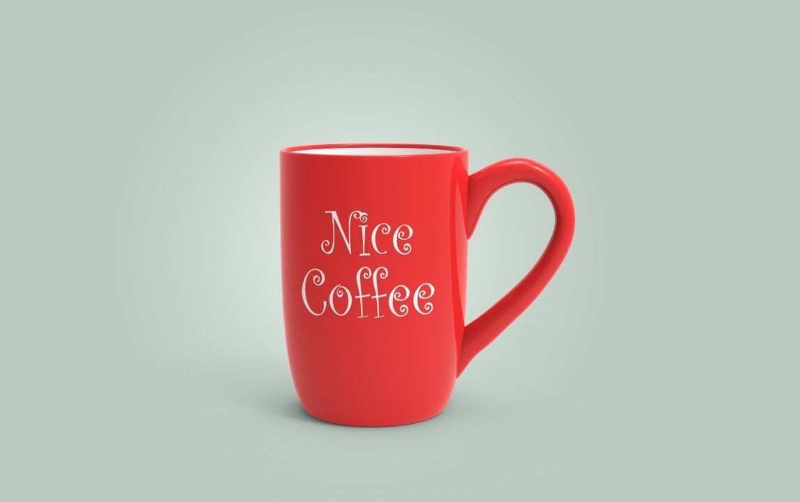 Nice Coffee Cup Low-poly 3D model_4