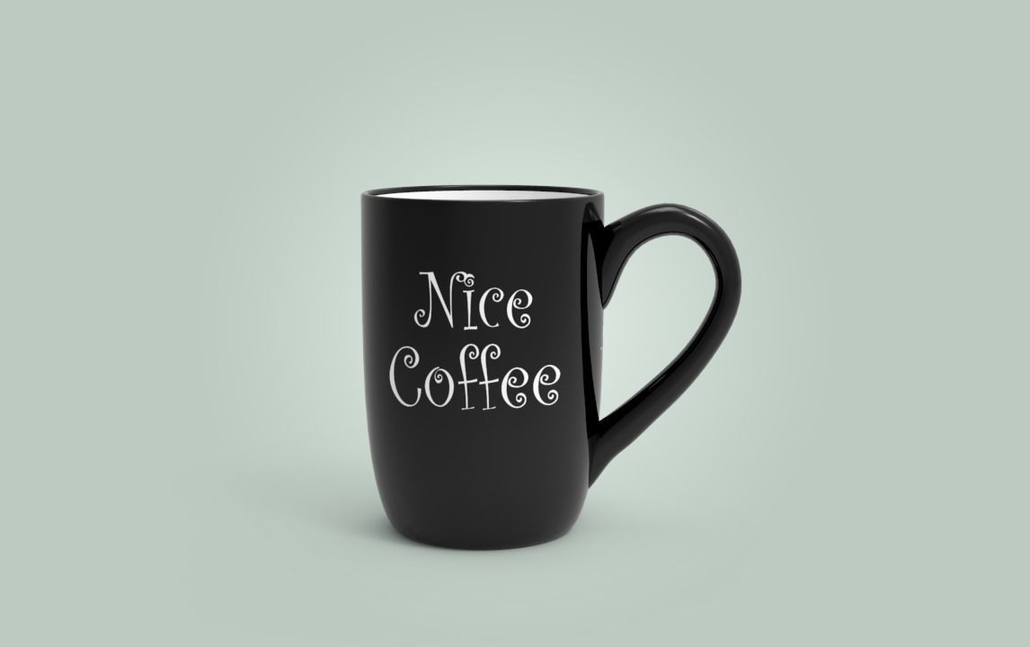 Nice Coffee Cup Low-poly 3D model_4