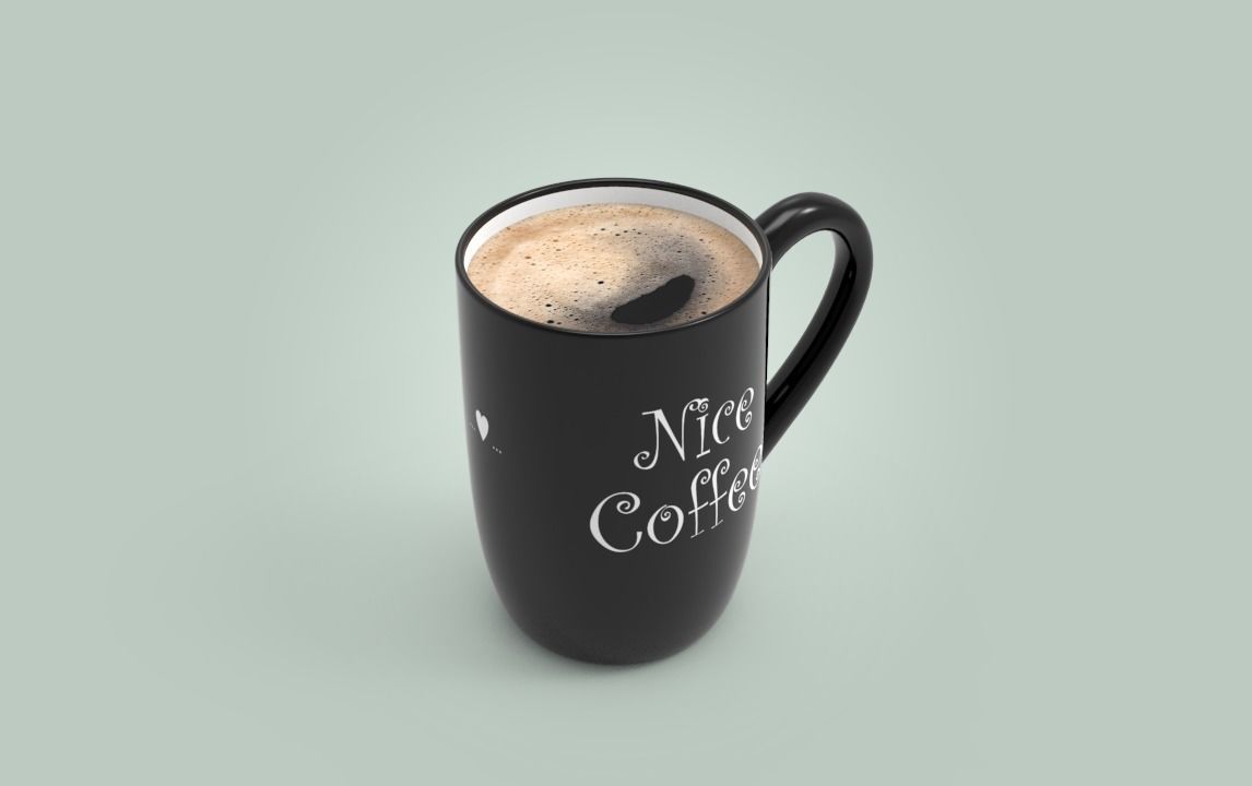 Nice Coffee Cup Low-poly 3D model_2
