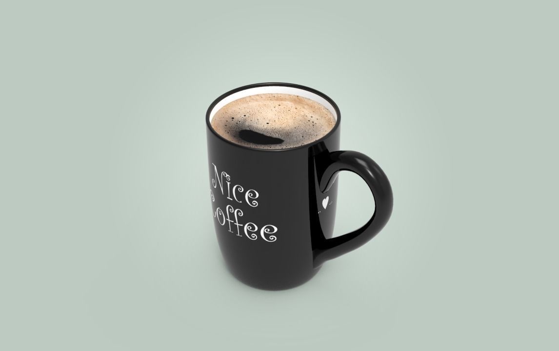 Nice Coffee Cup Low-poly 3D model_1