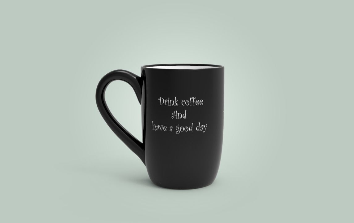 Nice Coffee Cup Low-poly 3D model_3