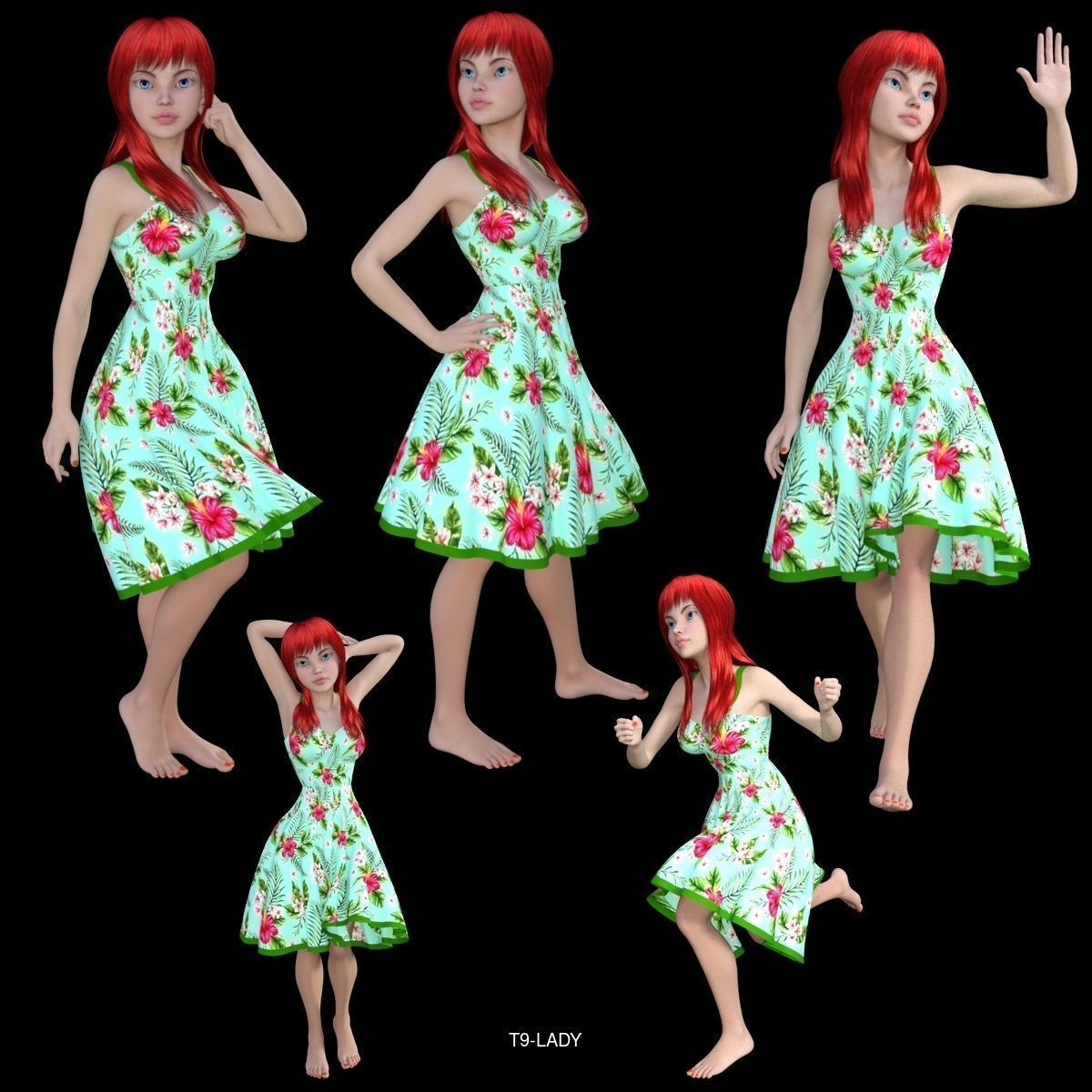 T SERIES LADY 3D Model Collection_8