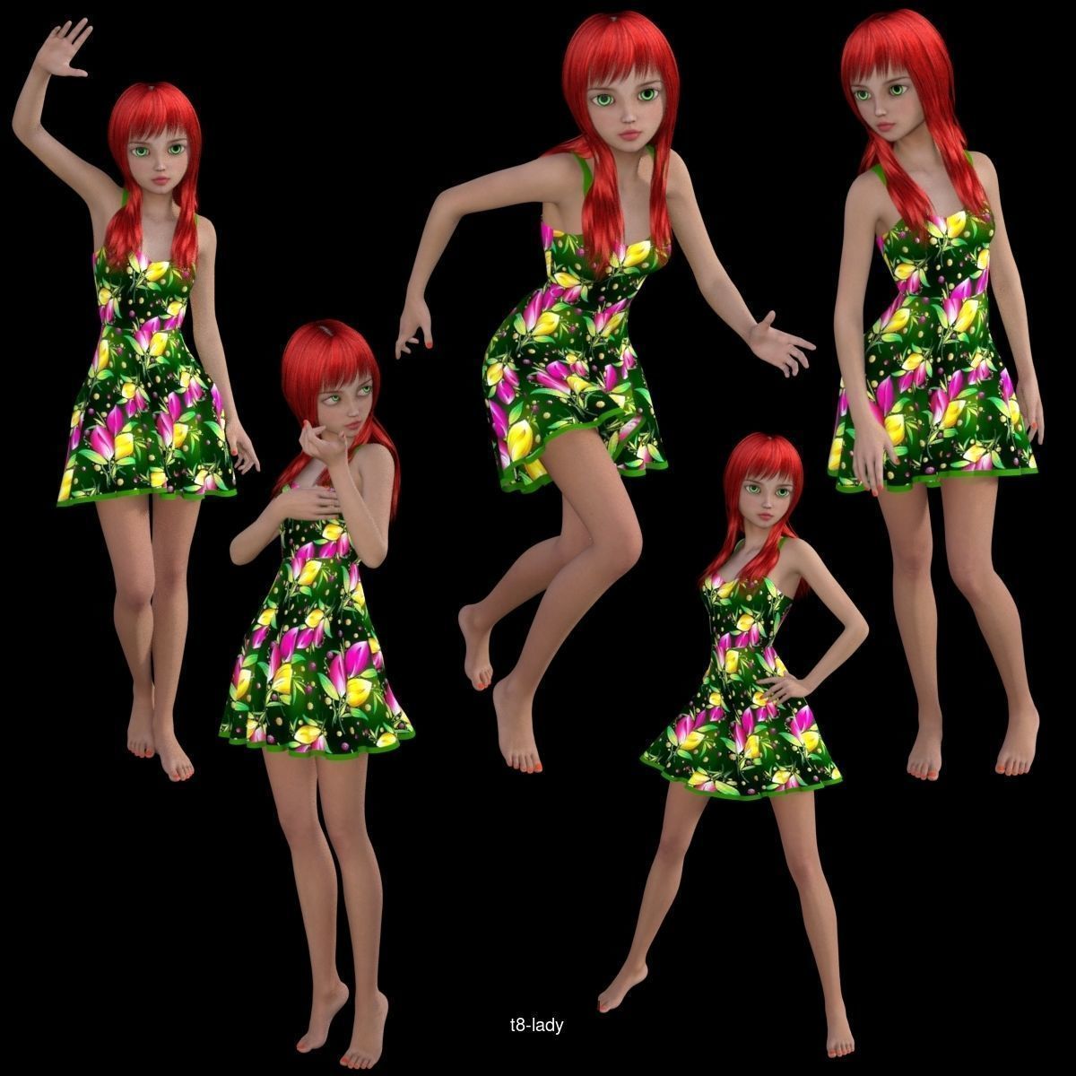 T SERIES LADY 3D Model Collection_7