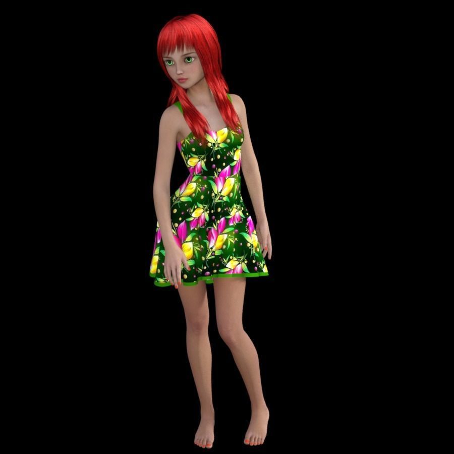 T SERIES LADY 3D Model Collection_24