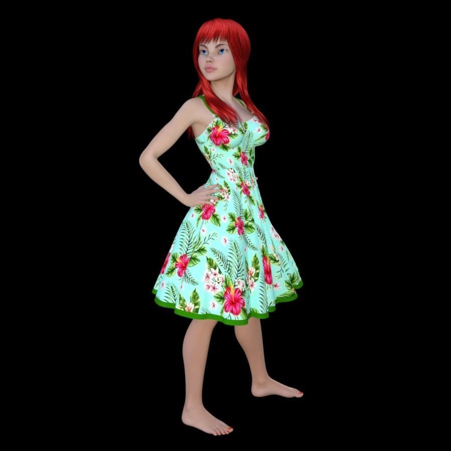 T SERIES LADY 3D Model Collection_15