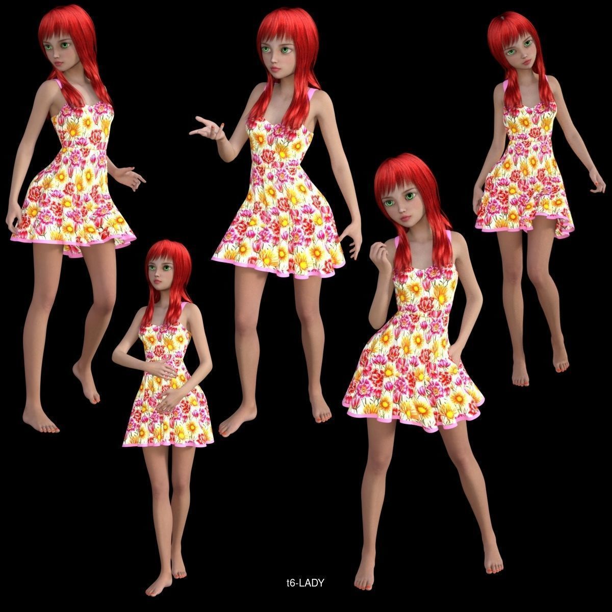 T SERIES LADY 3D Model Collection_6