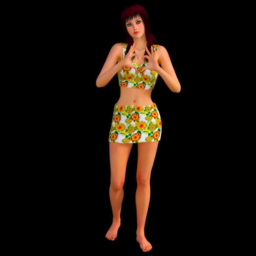 T SERIES LADY 3D Model Collection_14