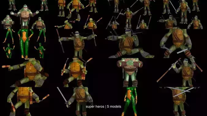 super heros 3D Model Collection