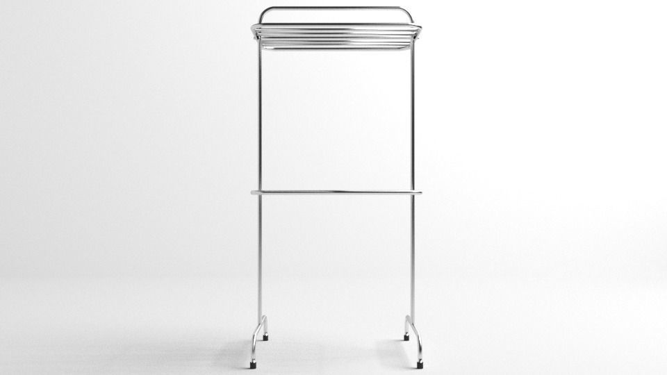 Steel Folding Drying Rack 3D model_1