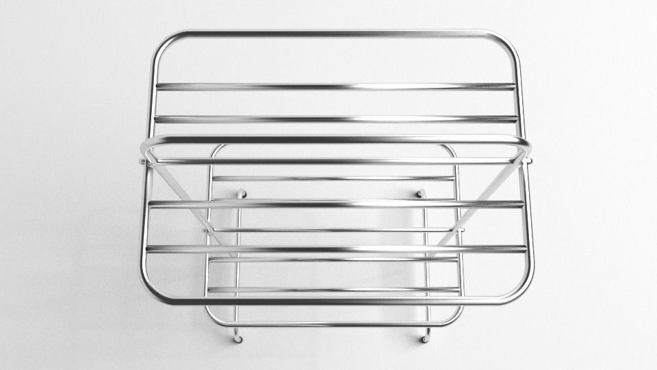 Steel Folding Drying Rack 3D model_2