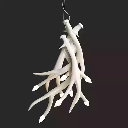 Superordinate Antlers chandelier 4 antlers white von Roll Hill