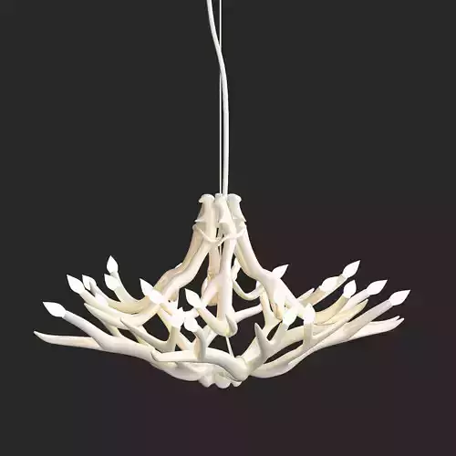 Superordinate Antlers chandelier 10 antlers white von Roll Hill