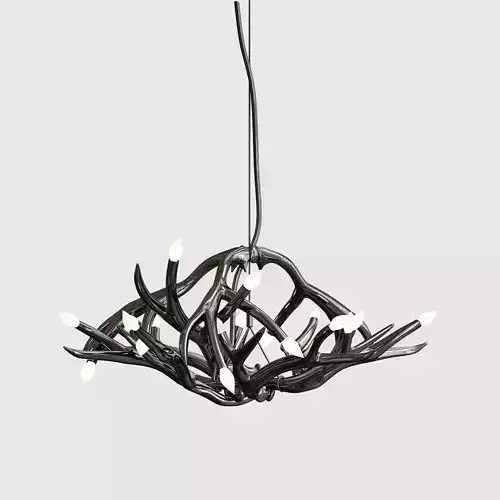 Superordinate Antlers chandelier 12 antlers black von Roll Hill