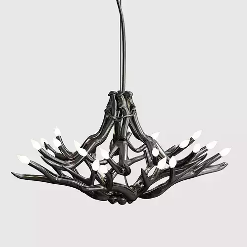 Superordinate Antlers chandelier 12 antlers black von Roll Hill