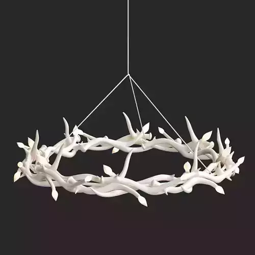 Superordinate Antlers chandelier 27 antlers ring white 