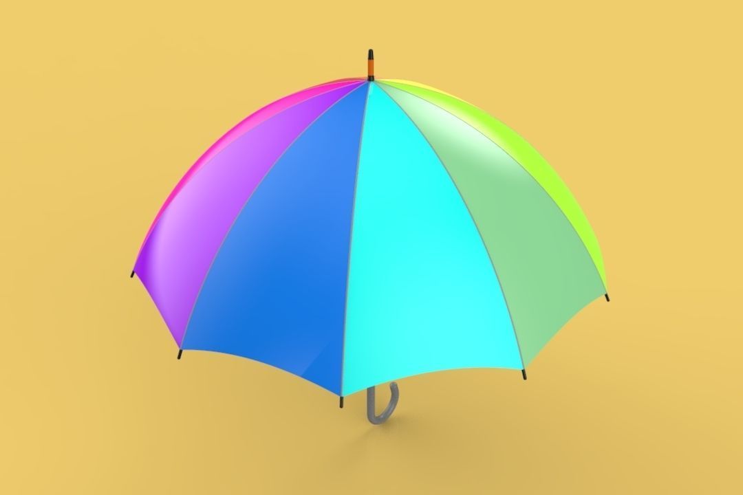COLORFUL UMBRELLA 3D model_12