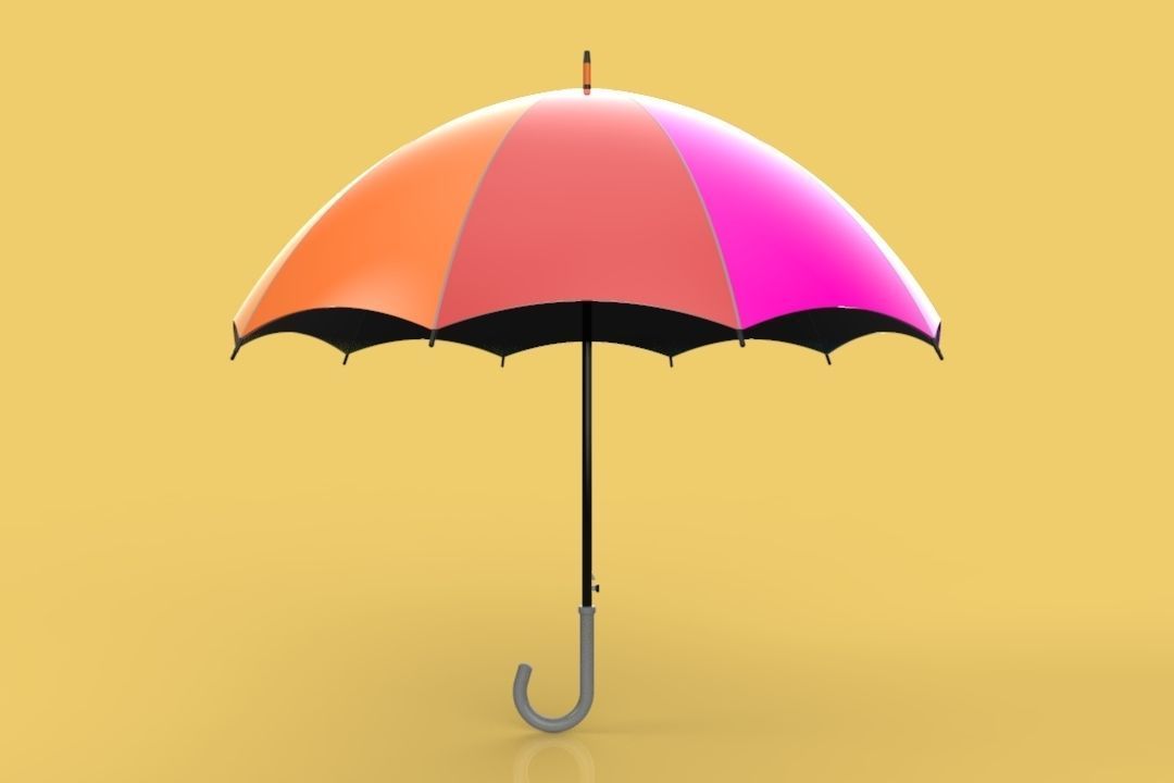 COLORFUL UMBRELLA 3D model_4