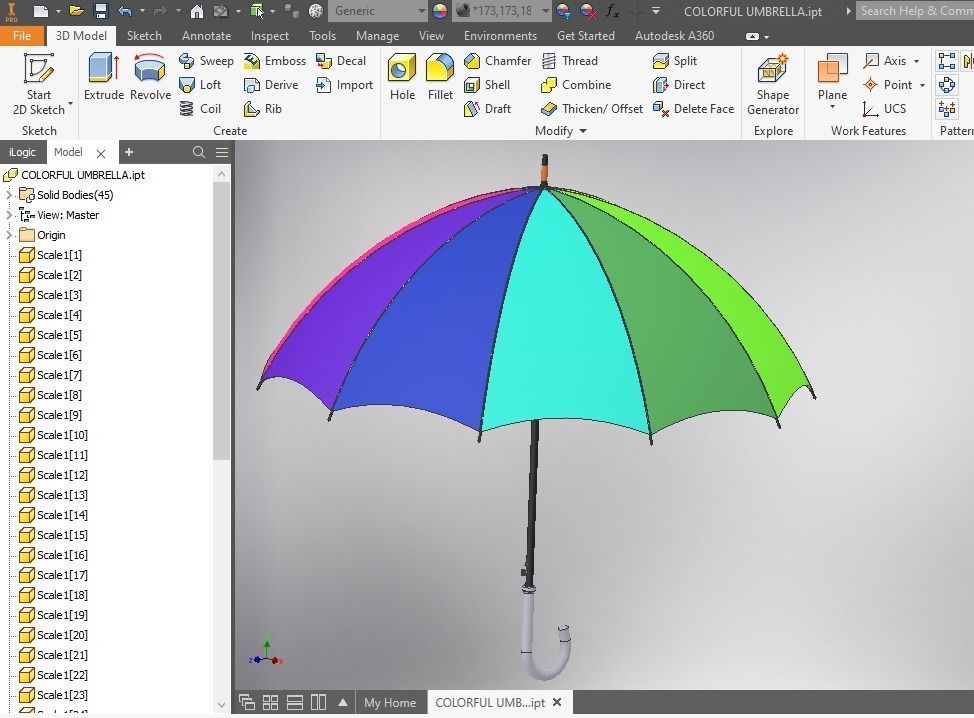 COLORFUL UMBRELLA 3D model_20