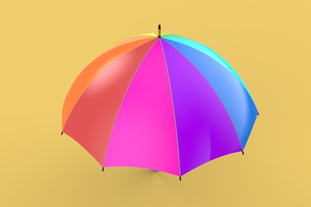 COLORFUL UMBRELLA 3D model_8