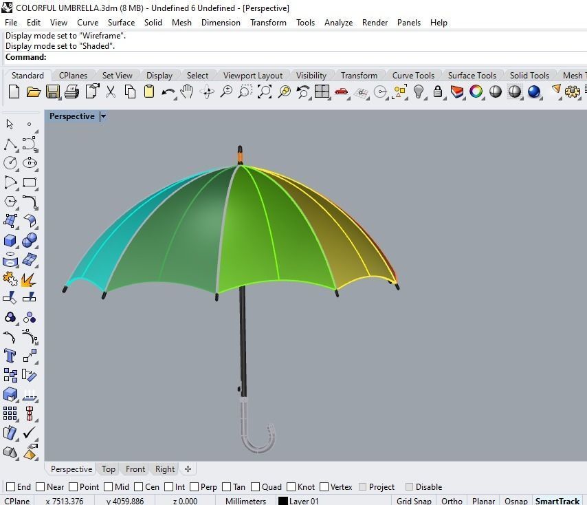 COLORFUL UMBRELLA 3D model_22
