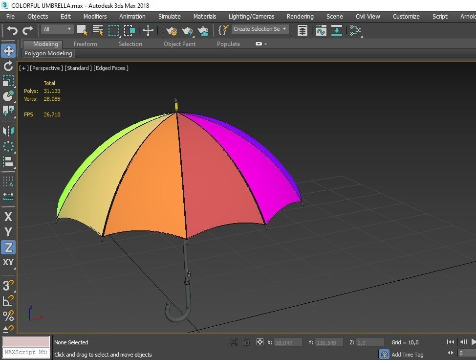 COLORFUL UMBRELLA 3D model_17