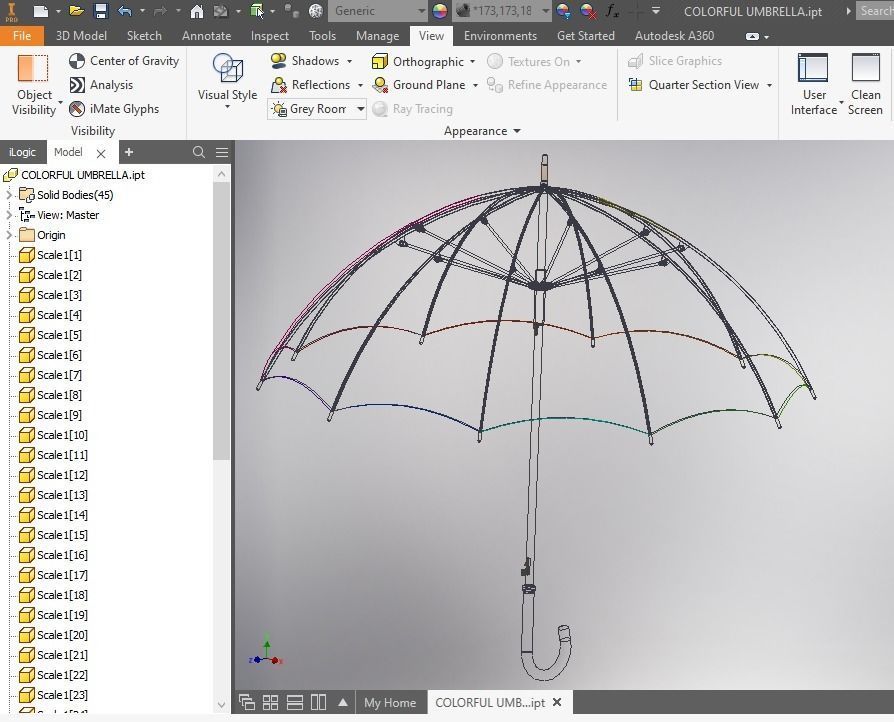COLORFUL UMBRELLA 3D model_21