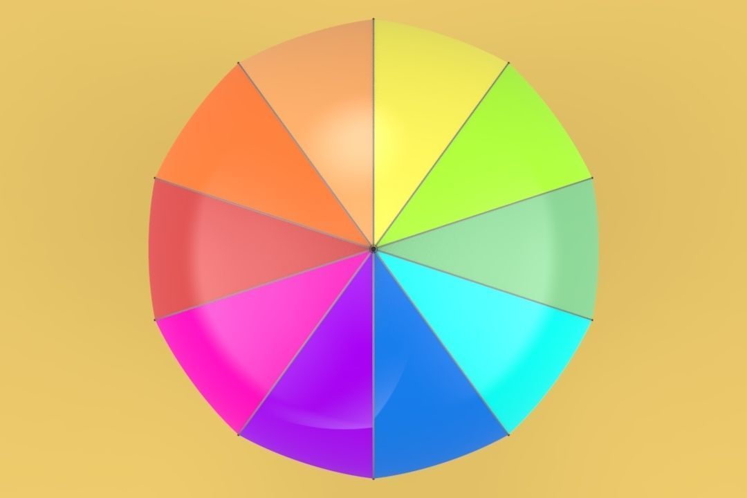 COLORFUL UMBRELLA 3D model_14