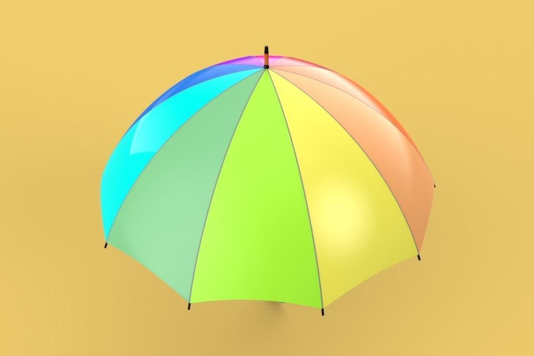 COLORFUL UMBRELLA 3D model_10