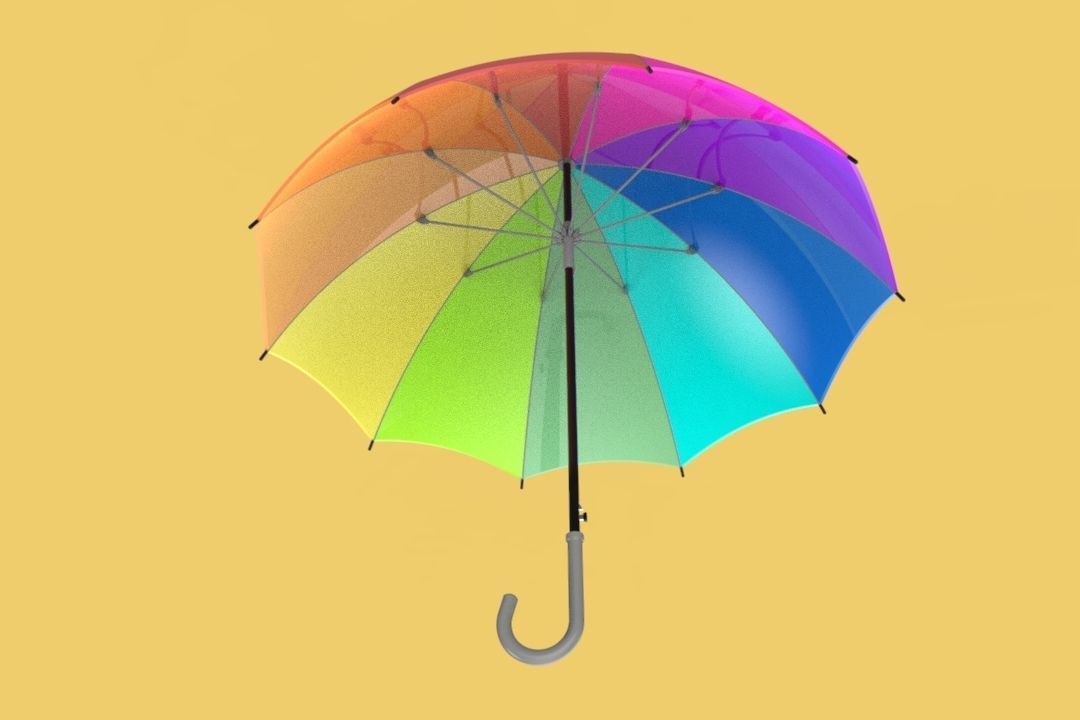 COLORFUL UMBRELLA 3D model_13