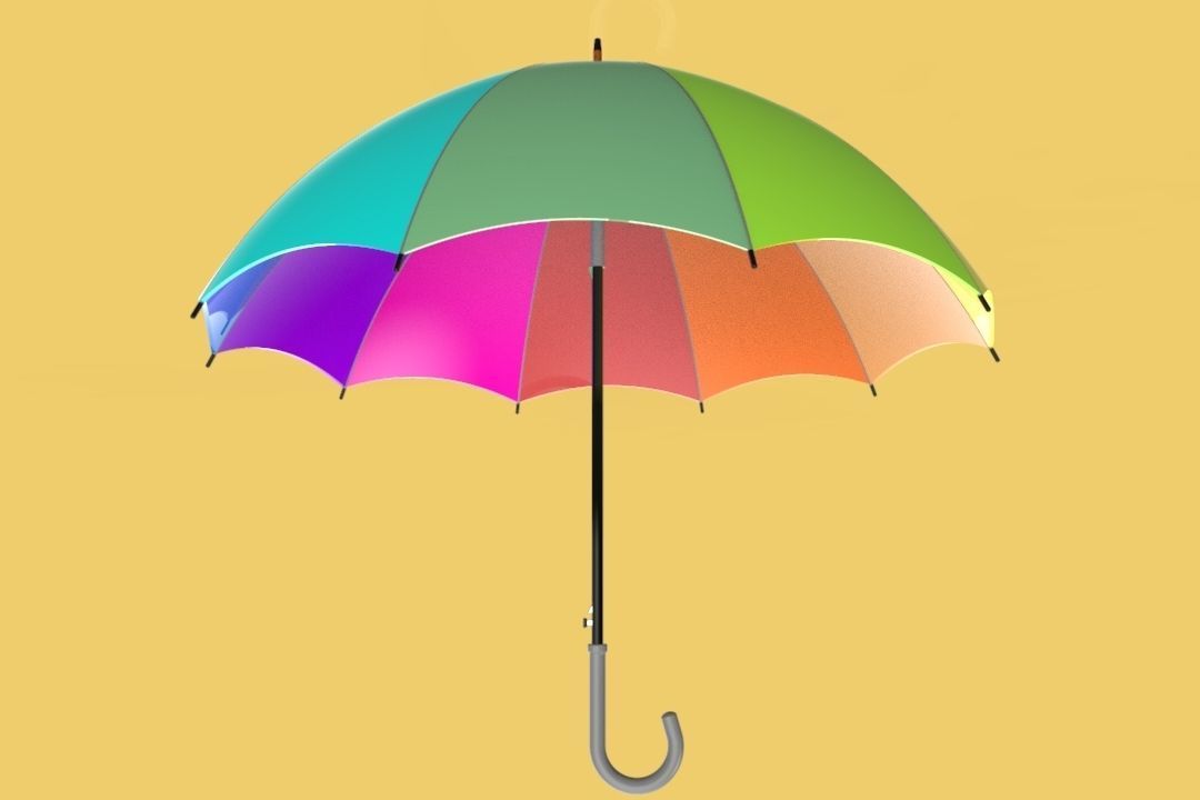 COLORFUL UMBRELLA 3D model_0