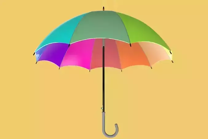COLORFUL UMBRELLA 3D model