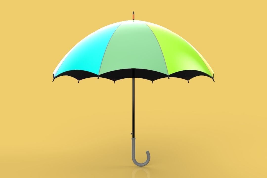 COLORFUL UMBRELLA 3D model_5